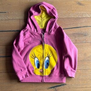Kids Pink and Yellow Tweety Hoodie